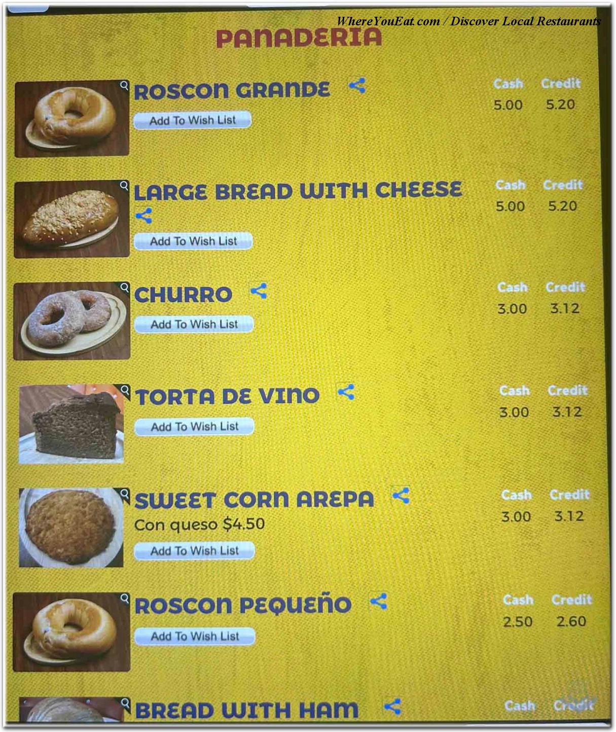 menu image
