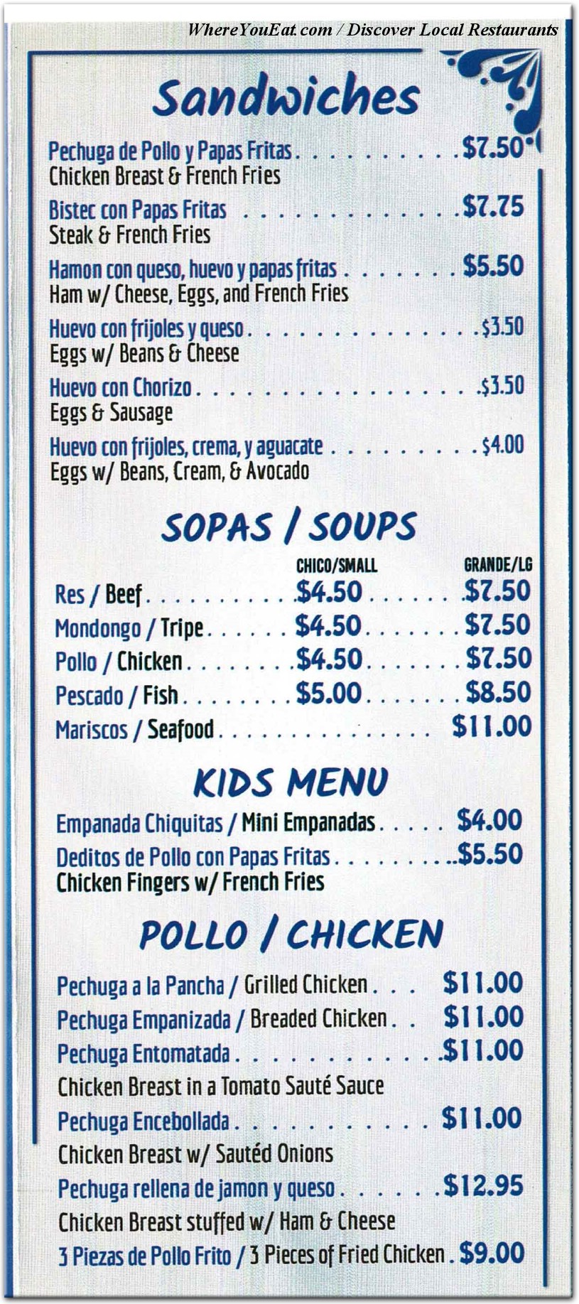 menu image