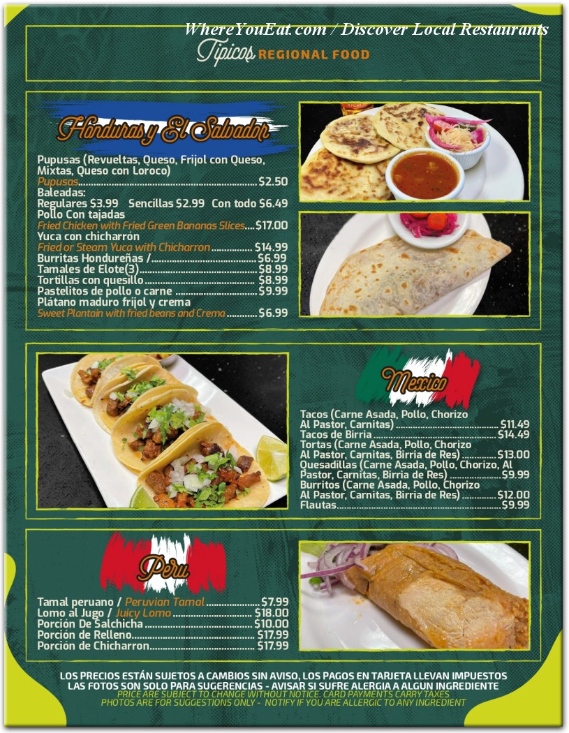 menu image