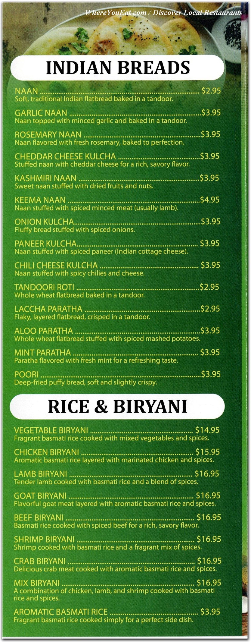 menu image