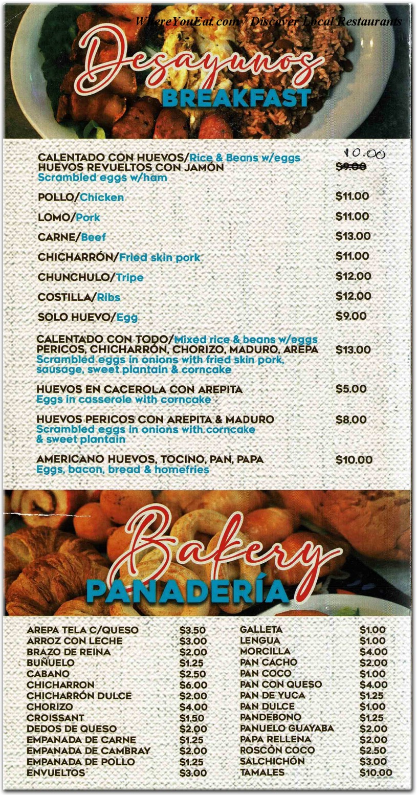 menu image