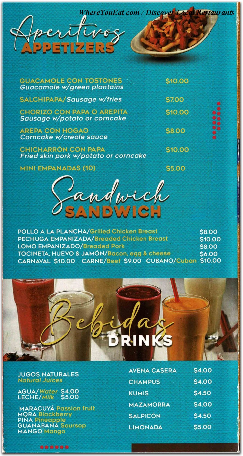 menu image