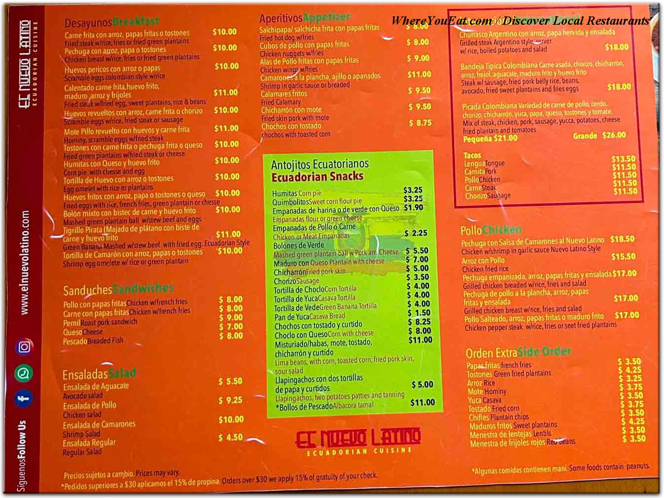 menu image