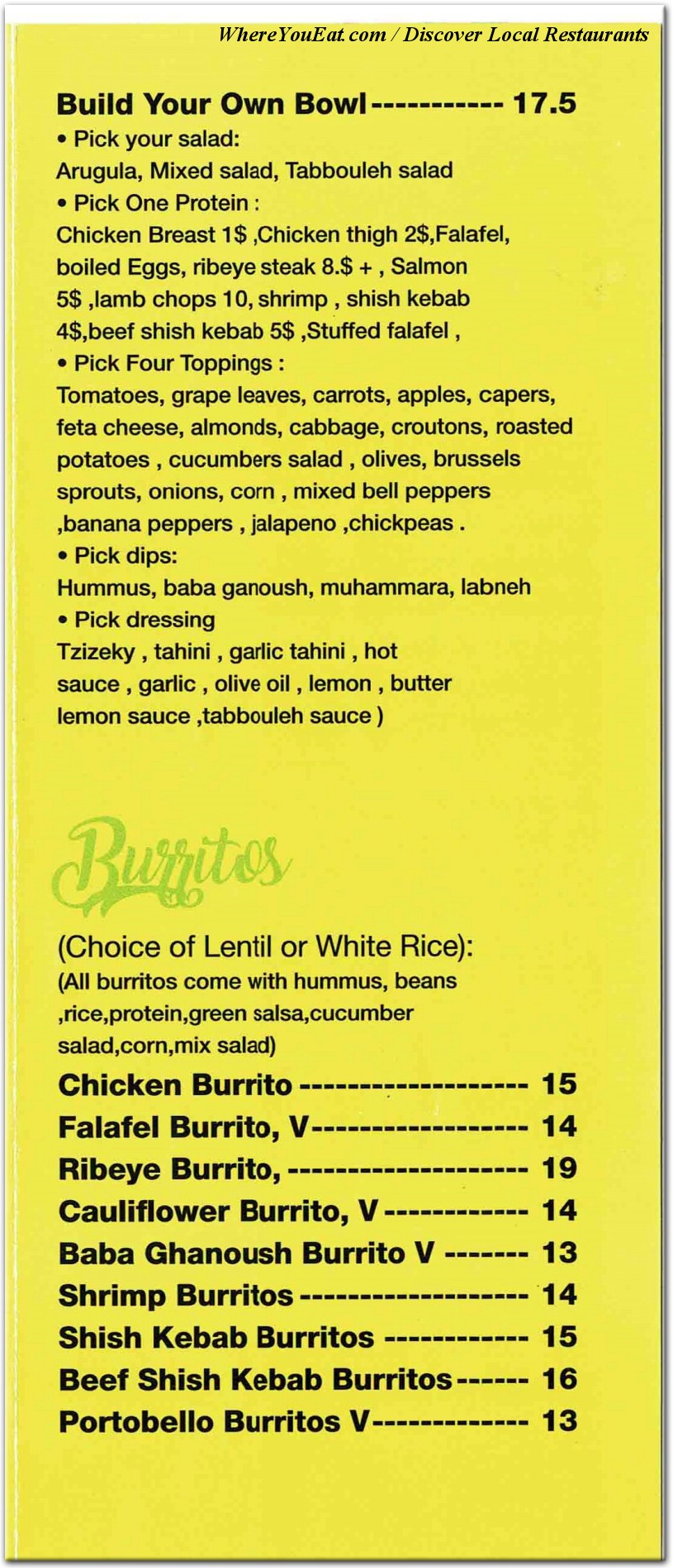 menu image