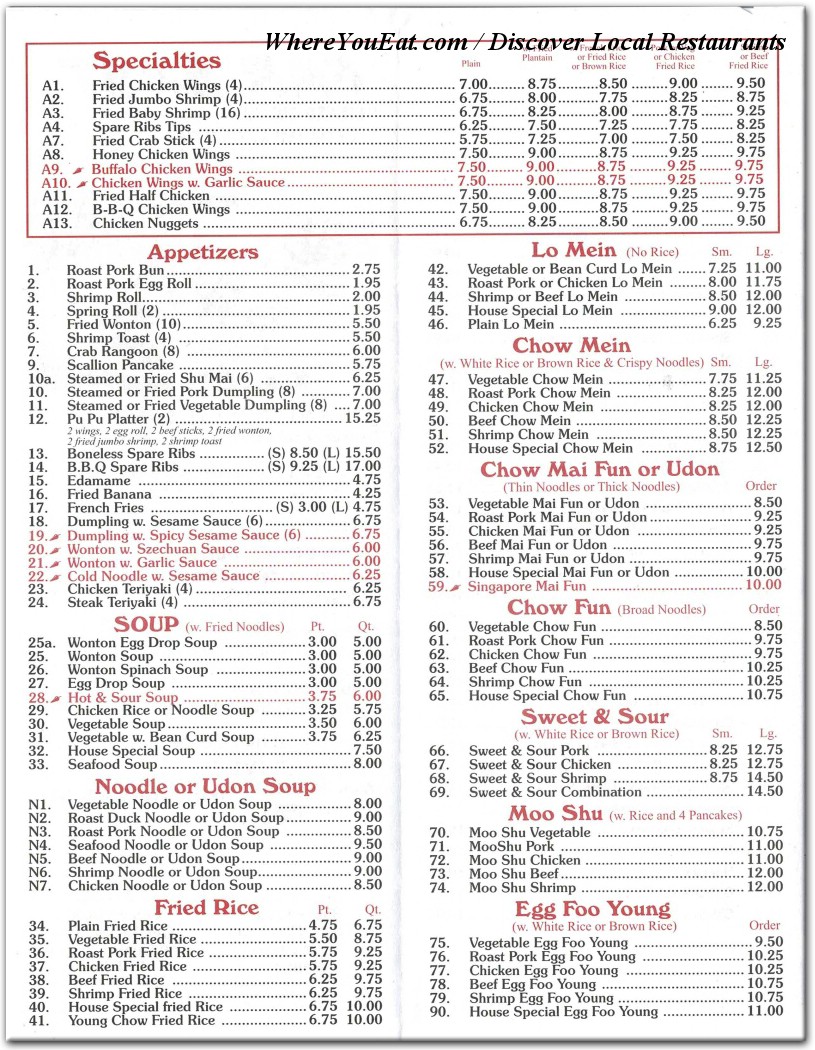 menu image