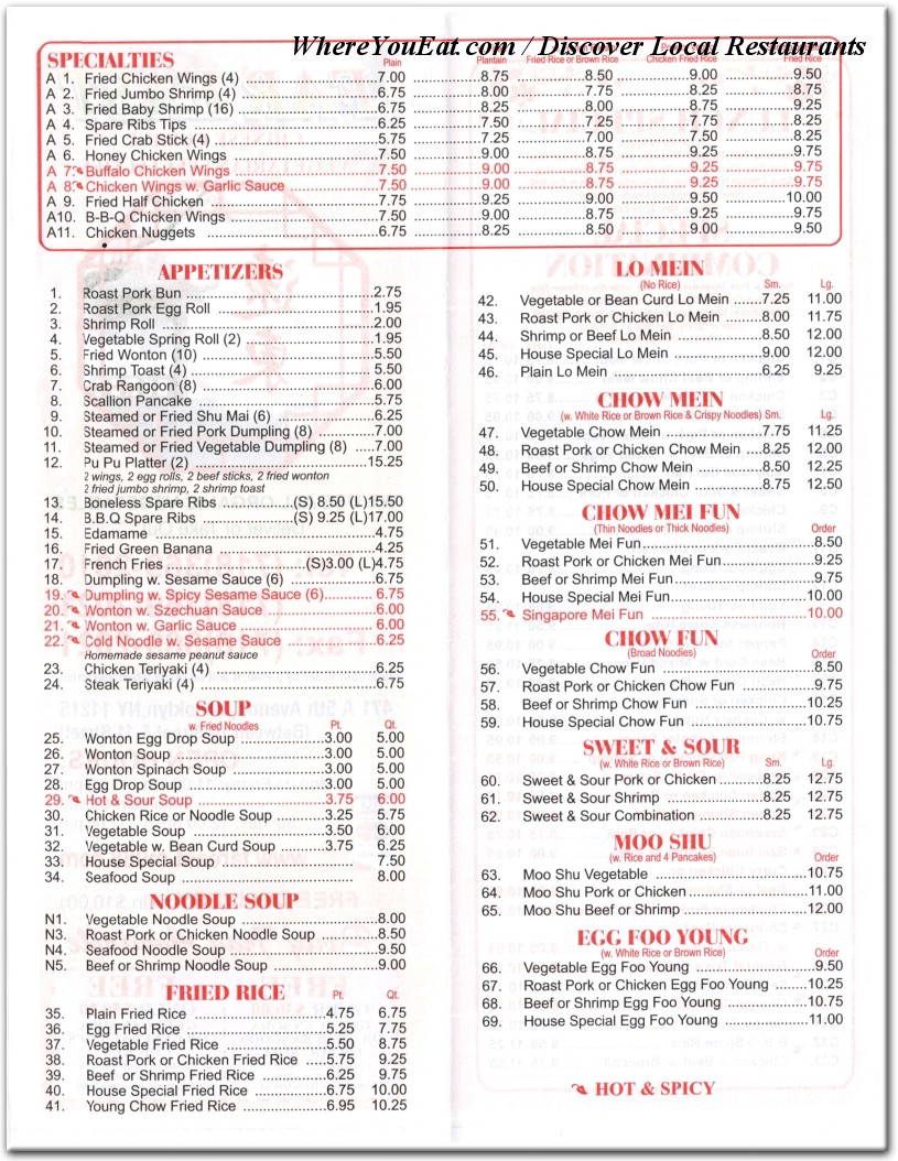 menu image