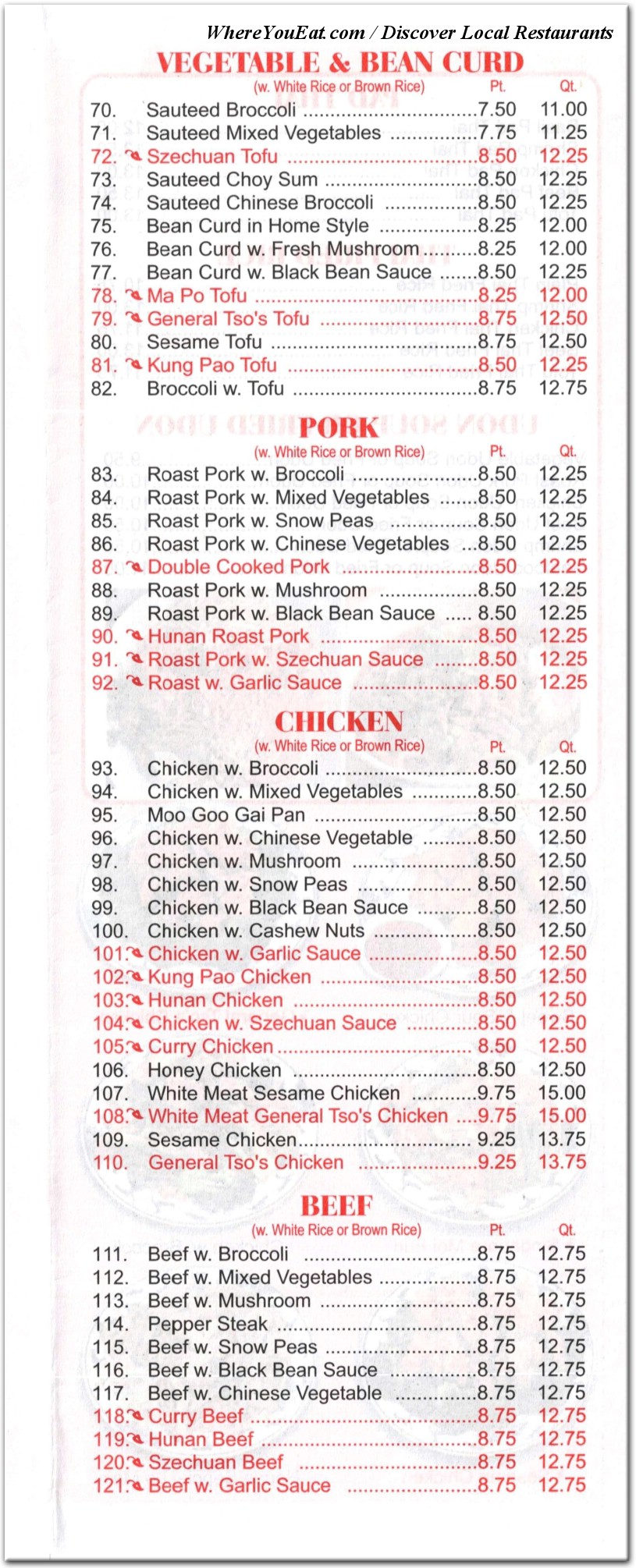 menu image