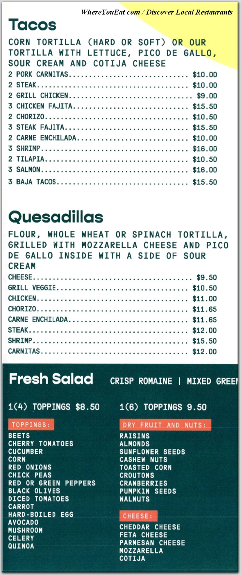menu image