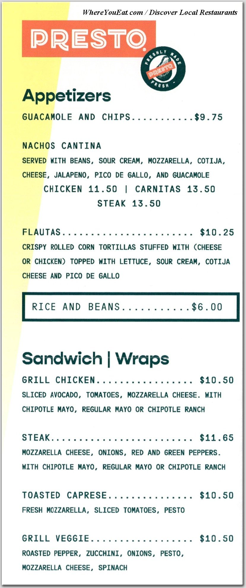 menu image