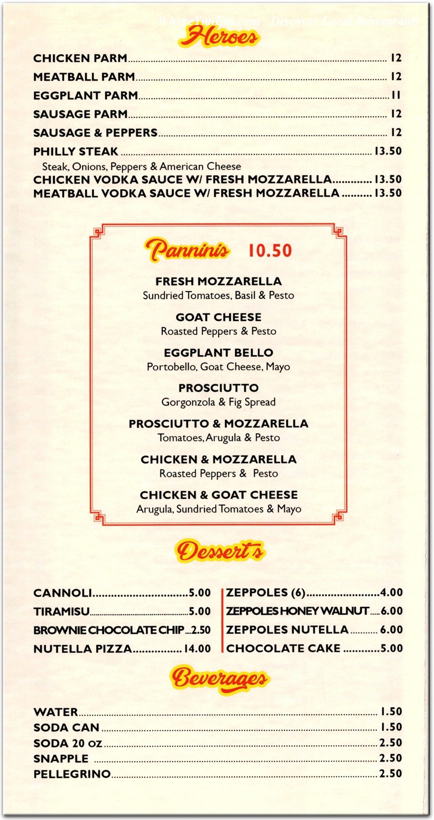 menu image
