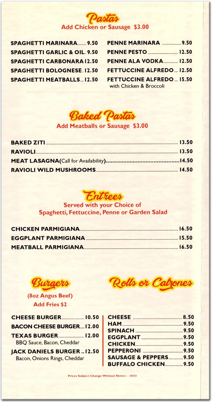 menu image