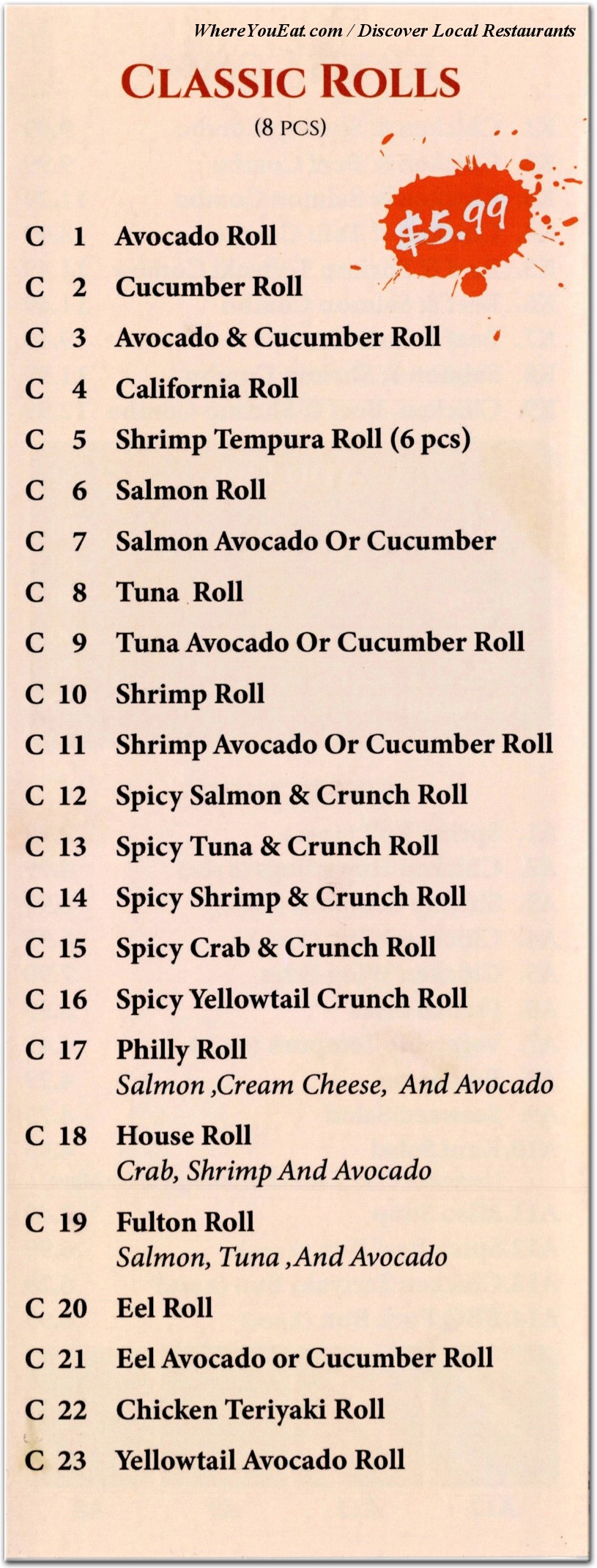 menu image
