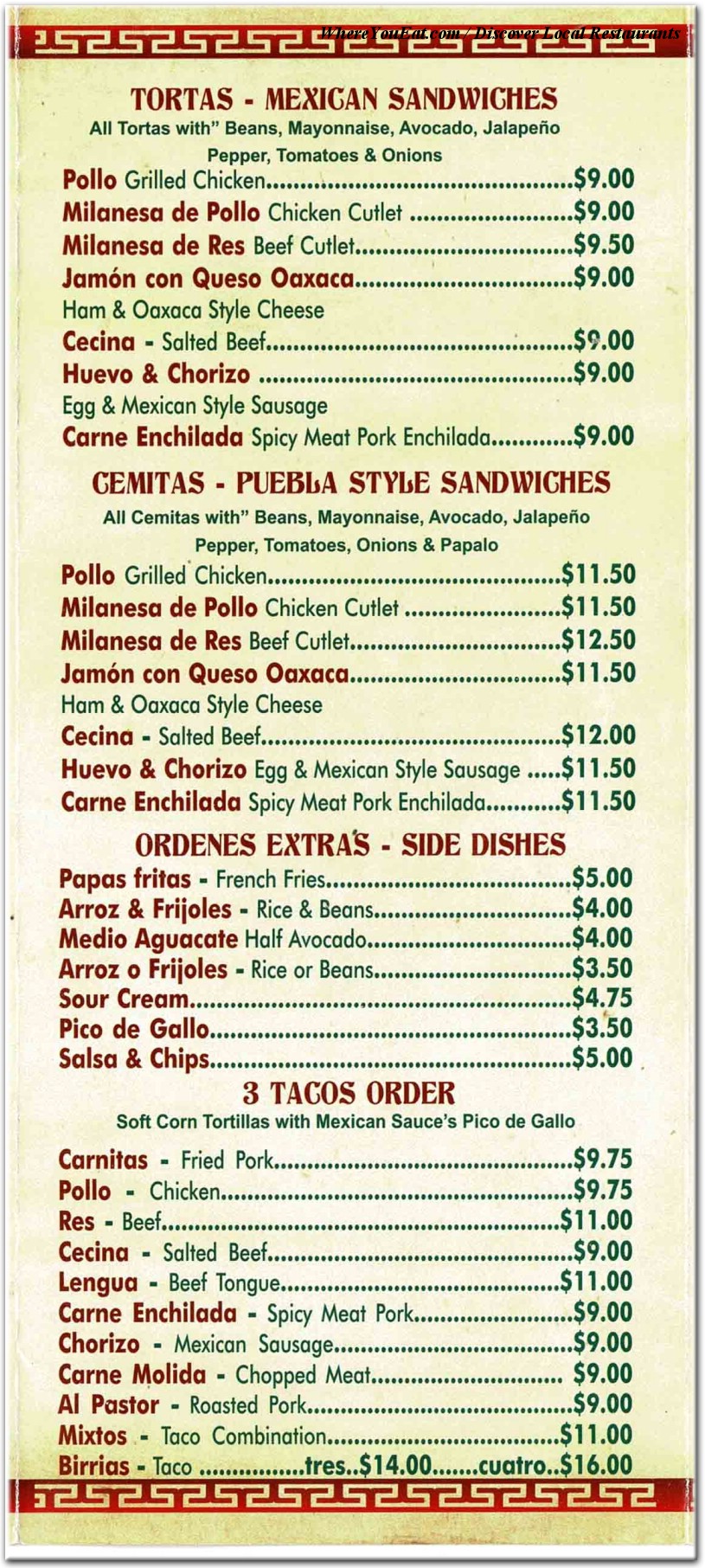 menu image