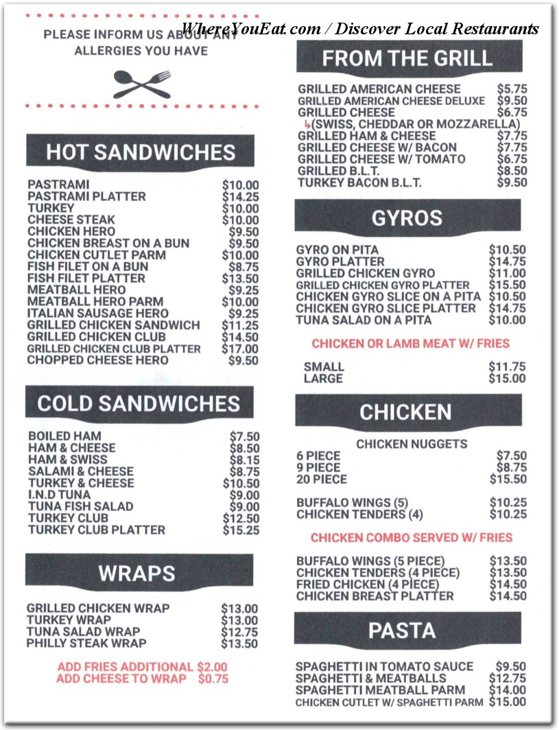 menu image