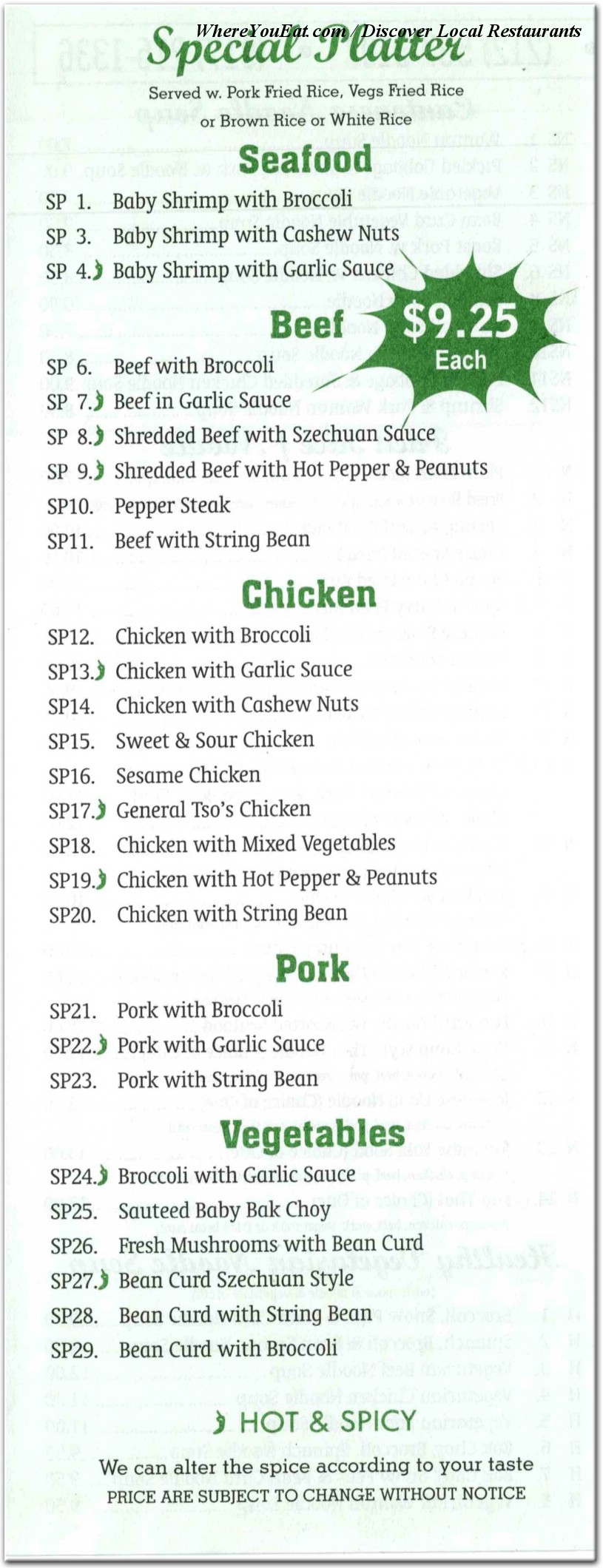 menu image