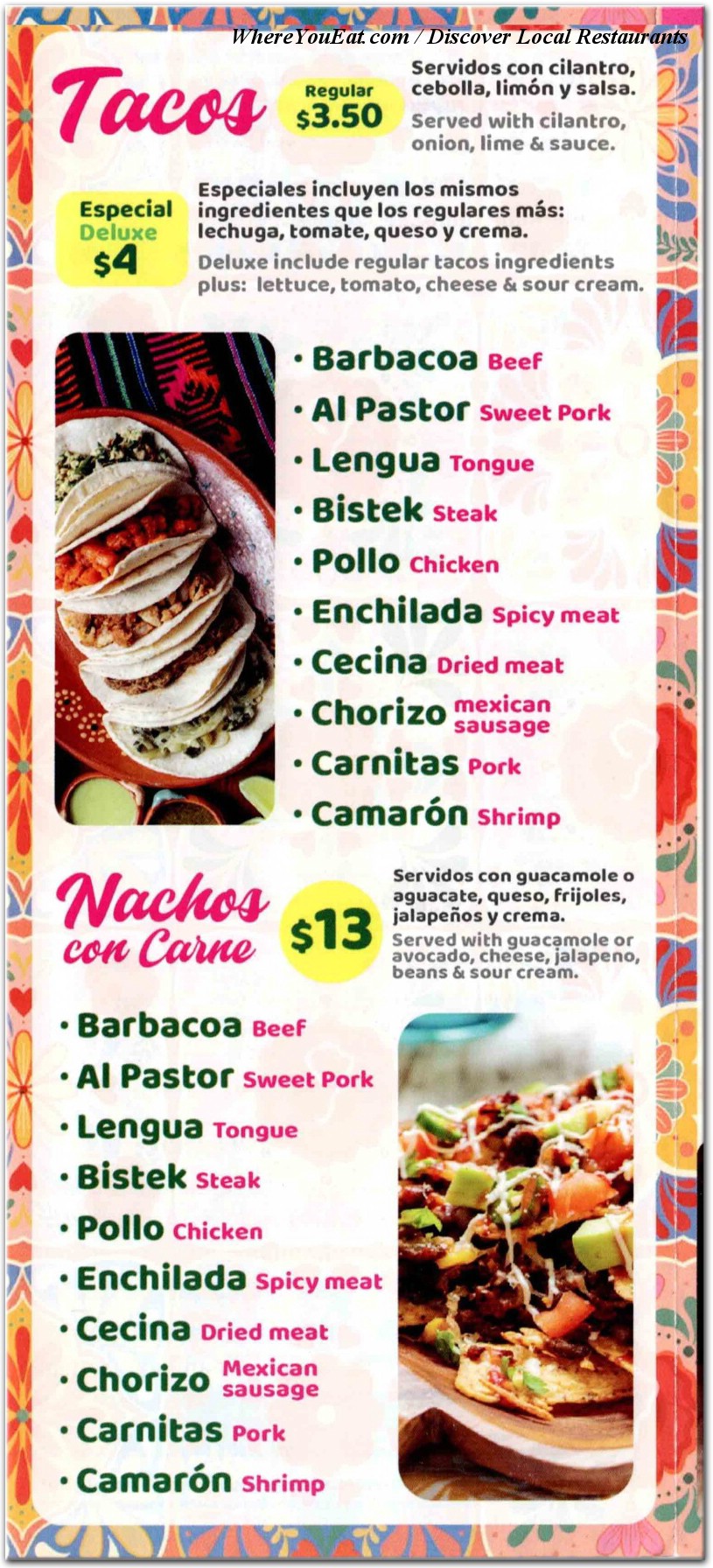 menu image