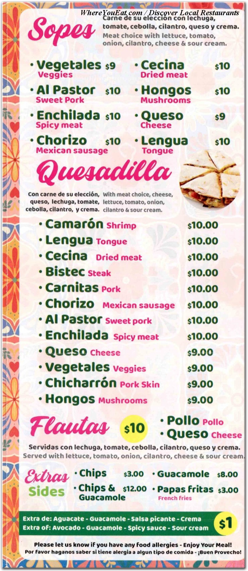 menu image
