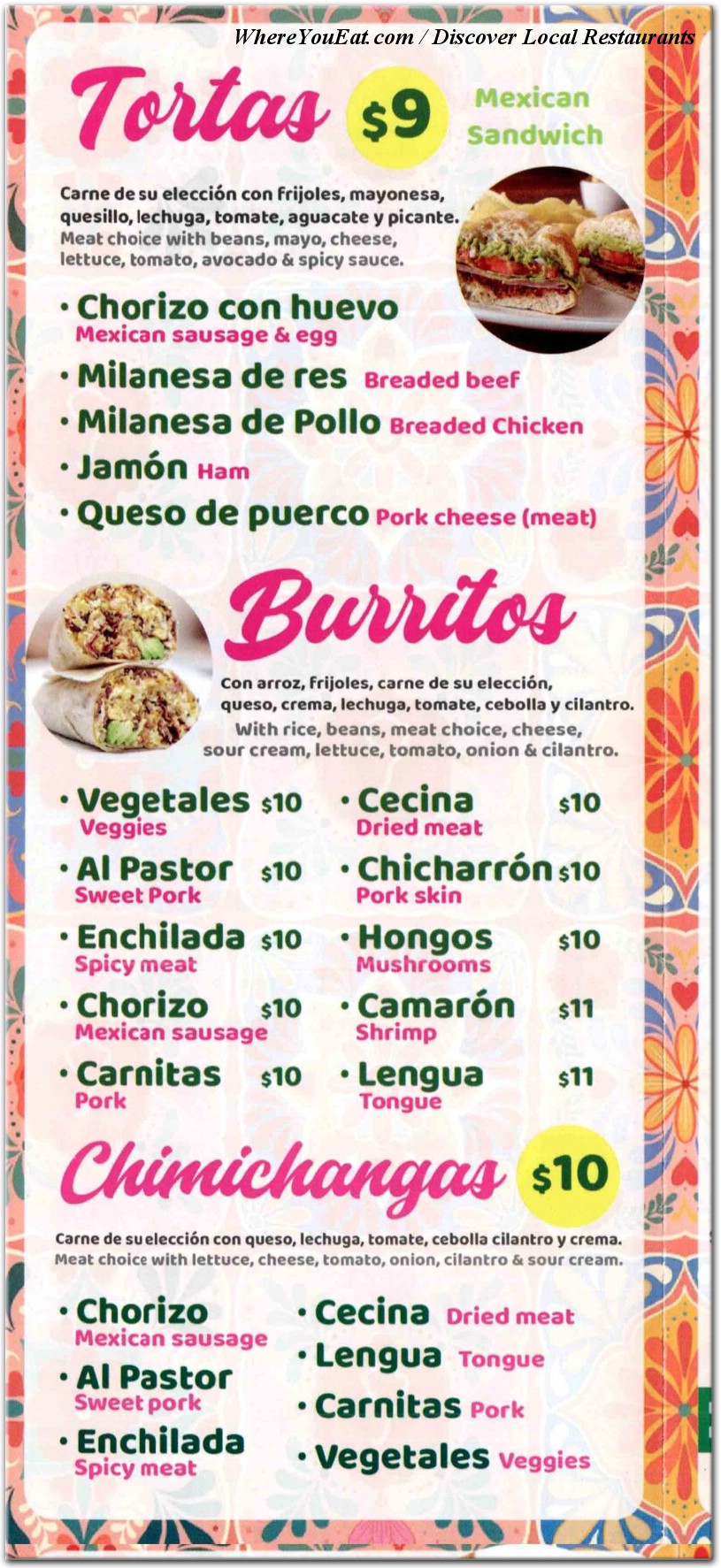 menu image
