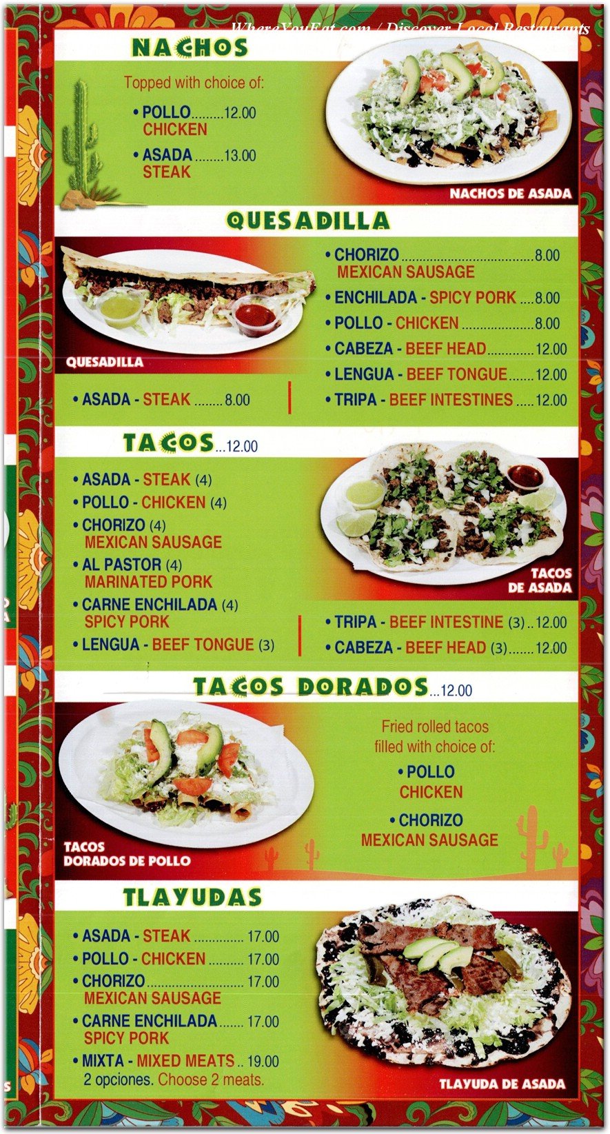 menu image