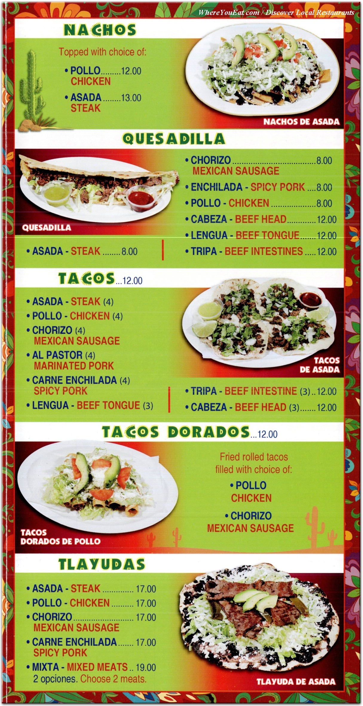 menu image