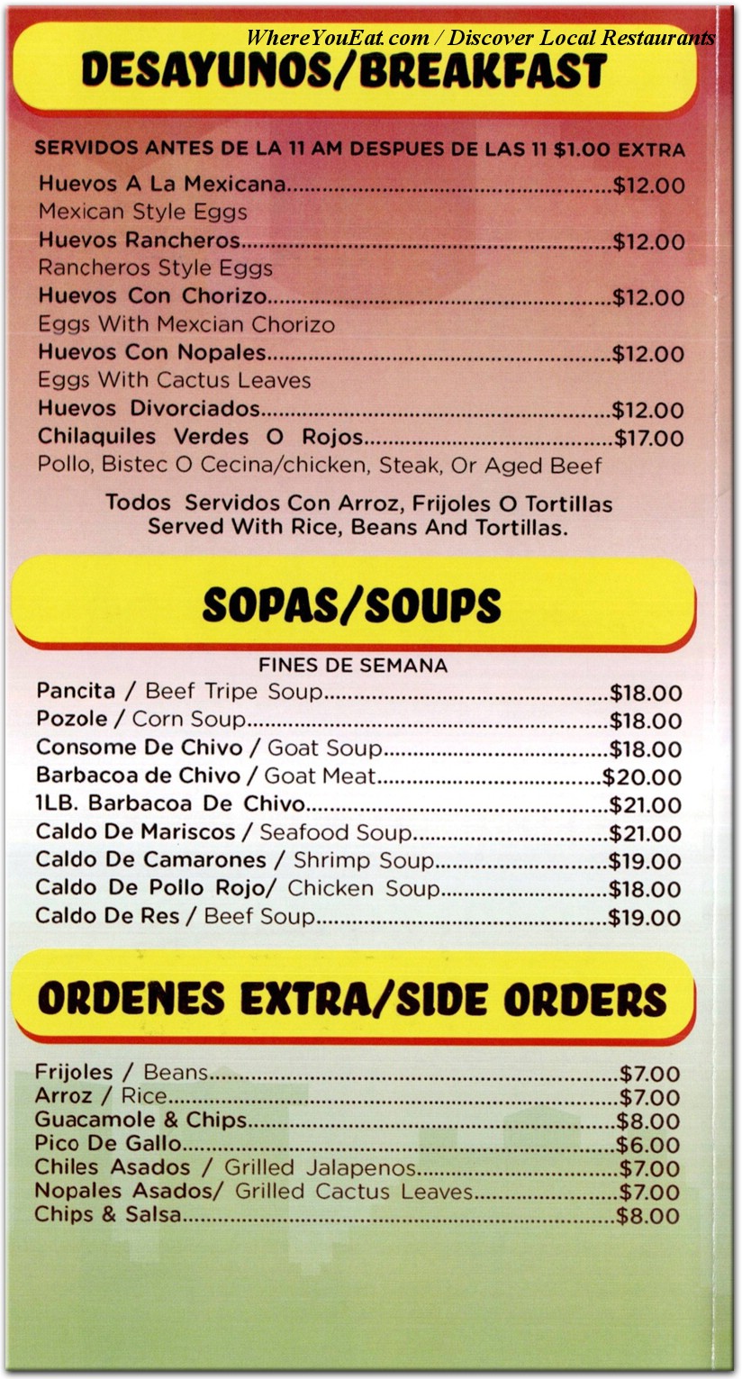 menu image