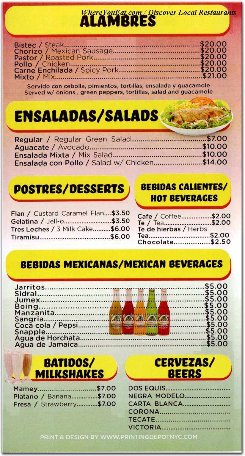 menu image