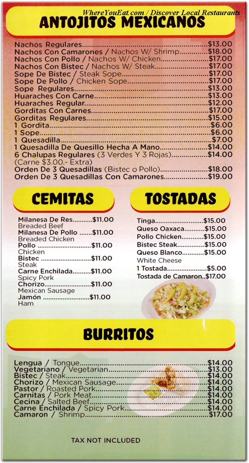 menu image