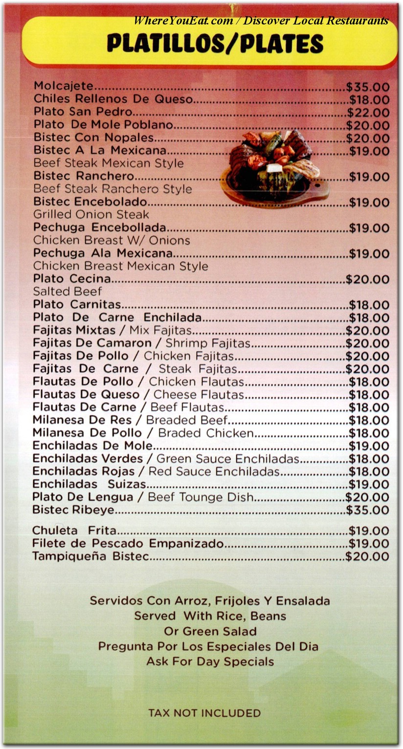 menu image