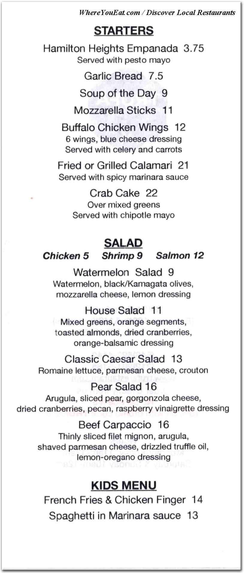 menu image