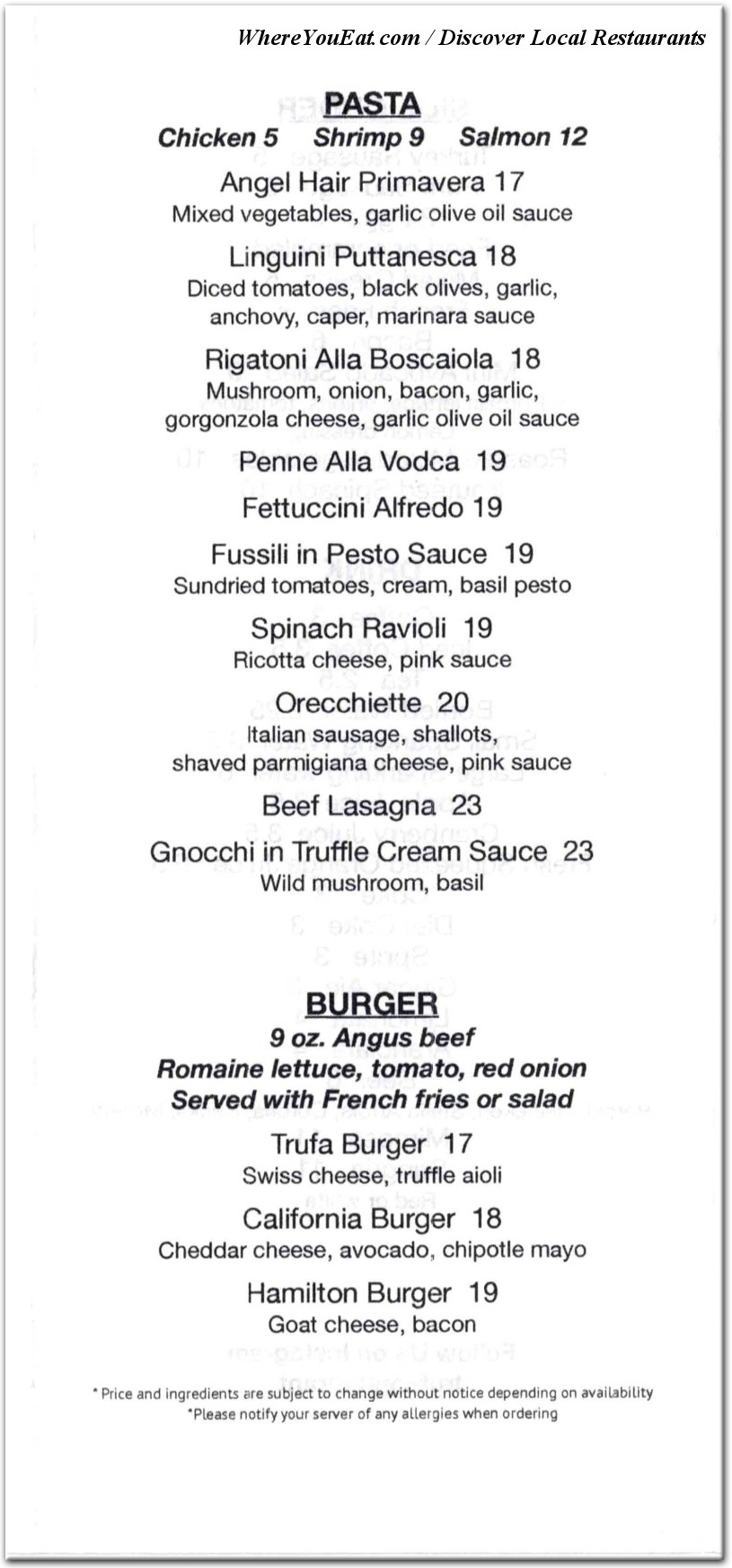 menu image