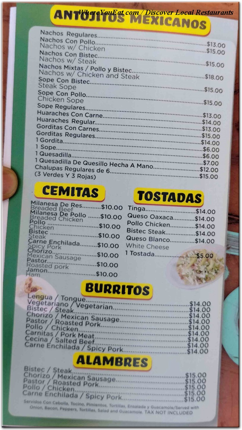 menu image