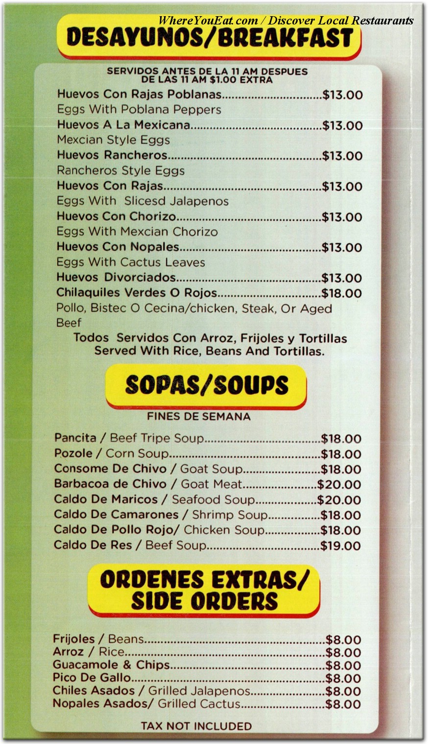 menu image
