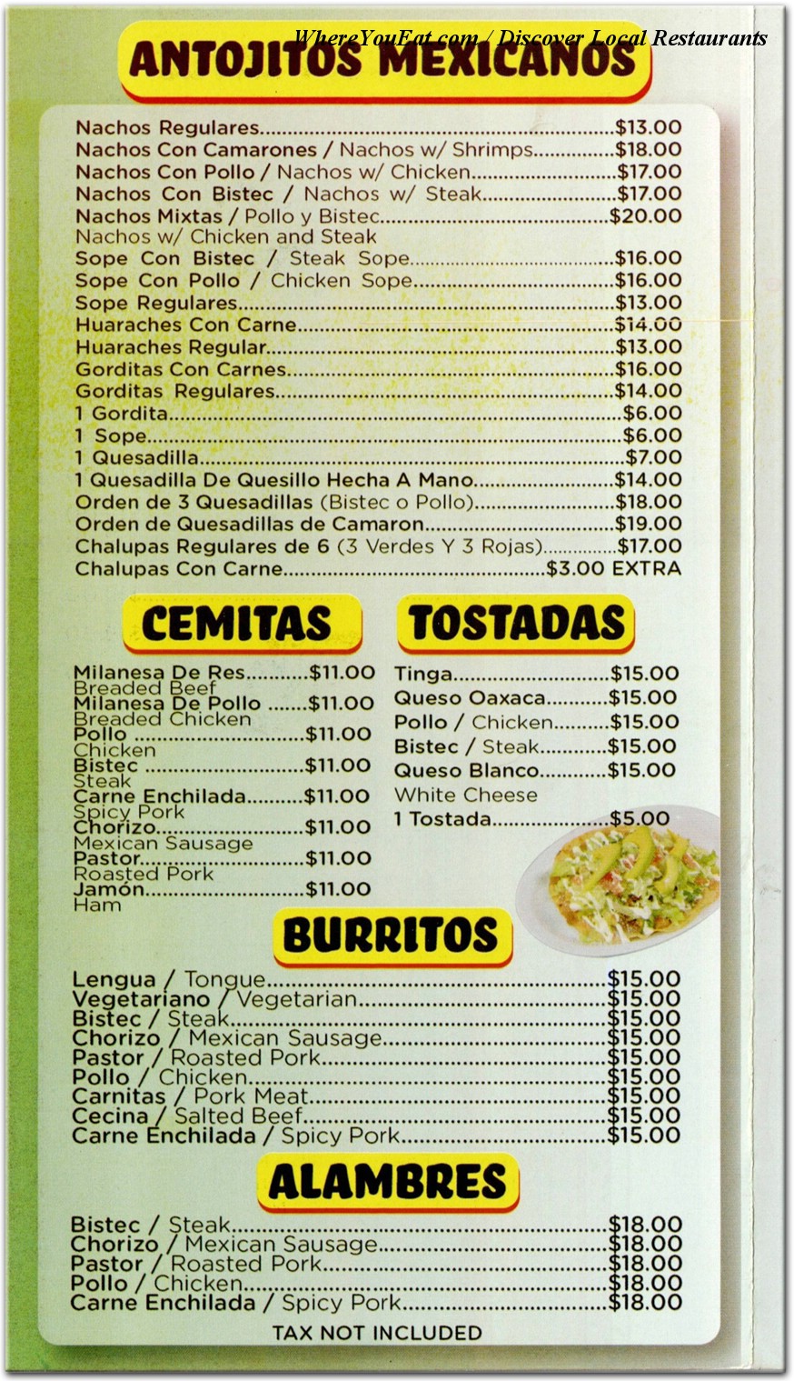 menu image