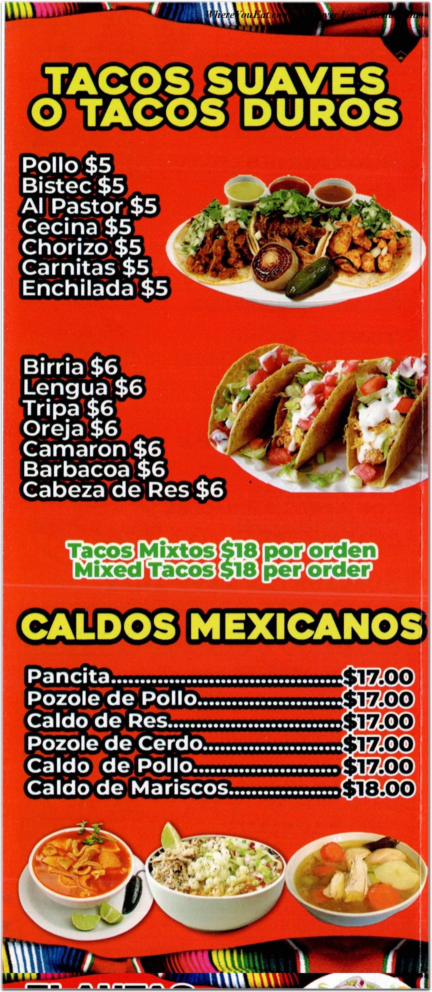 menu image