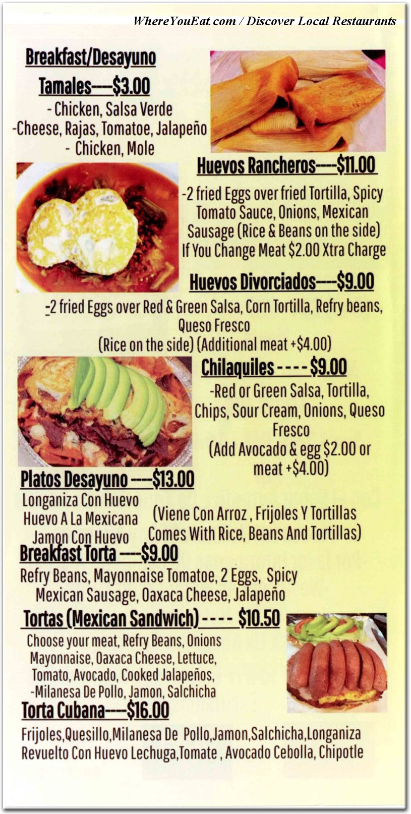menu image