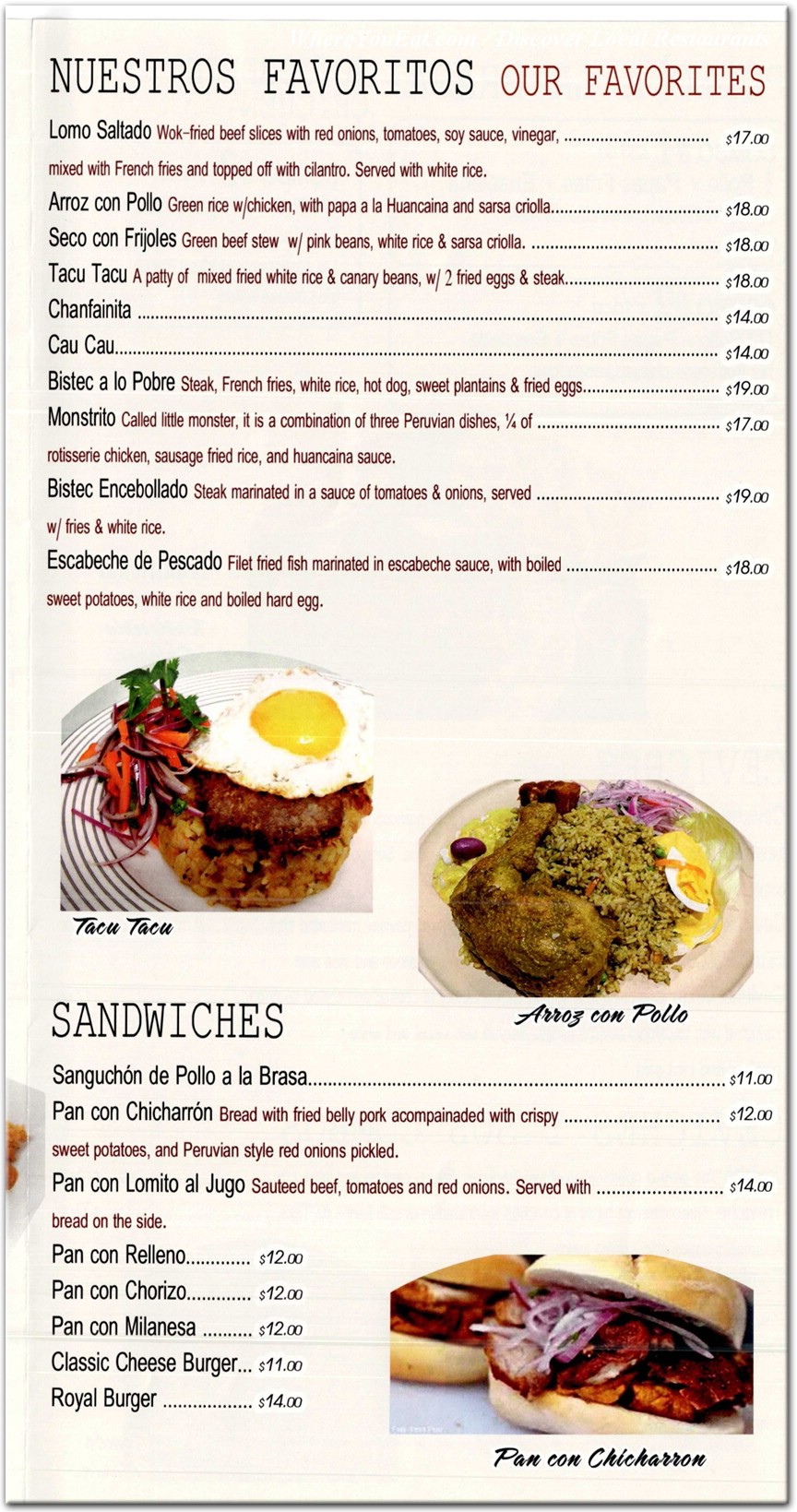 menu image