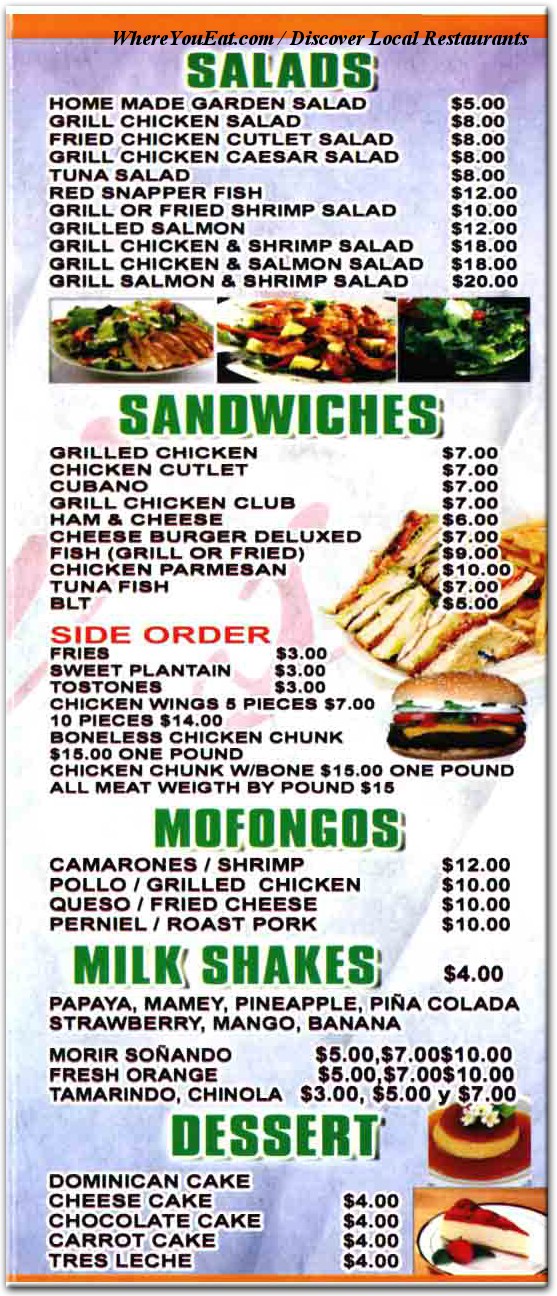 menu image