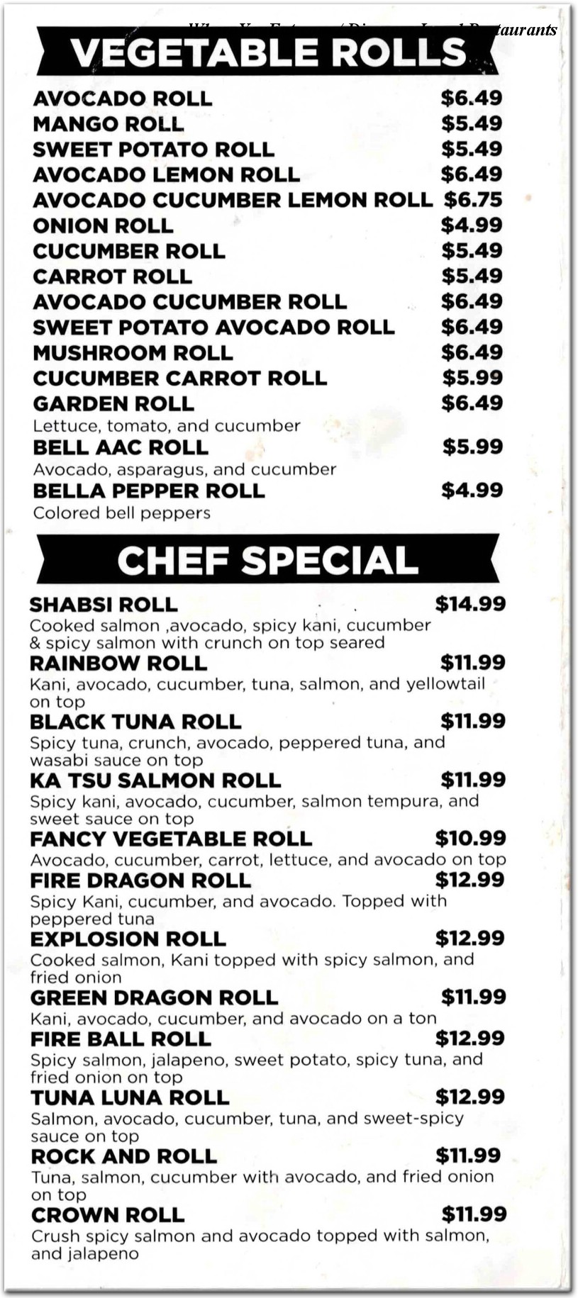 menu image