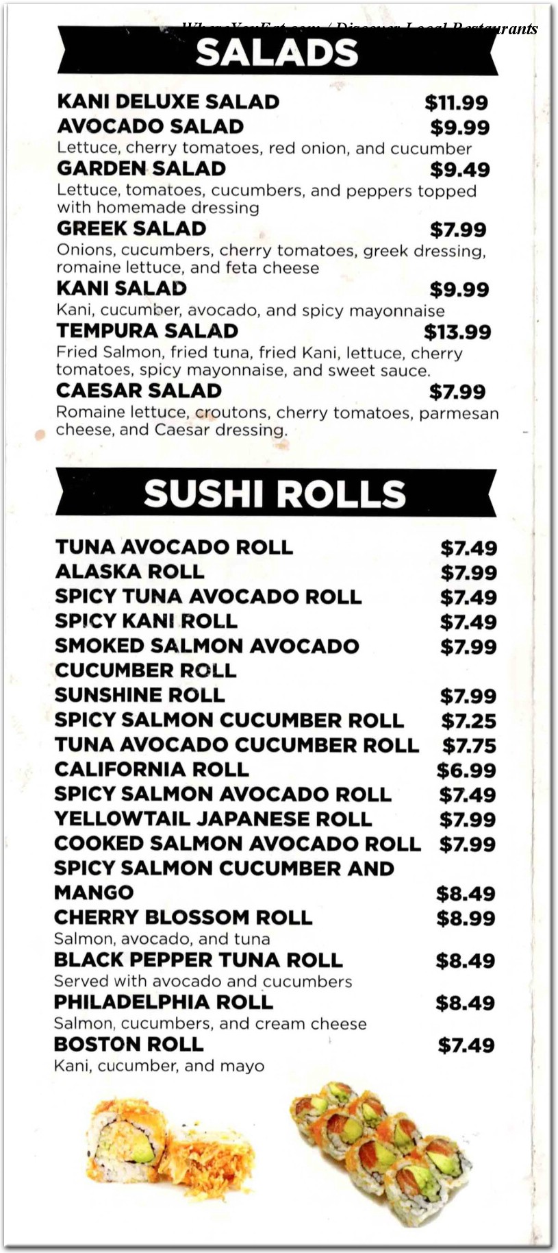 menu image