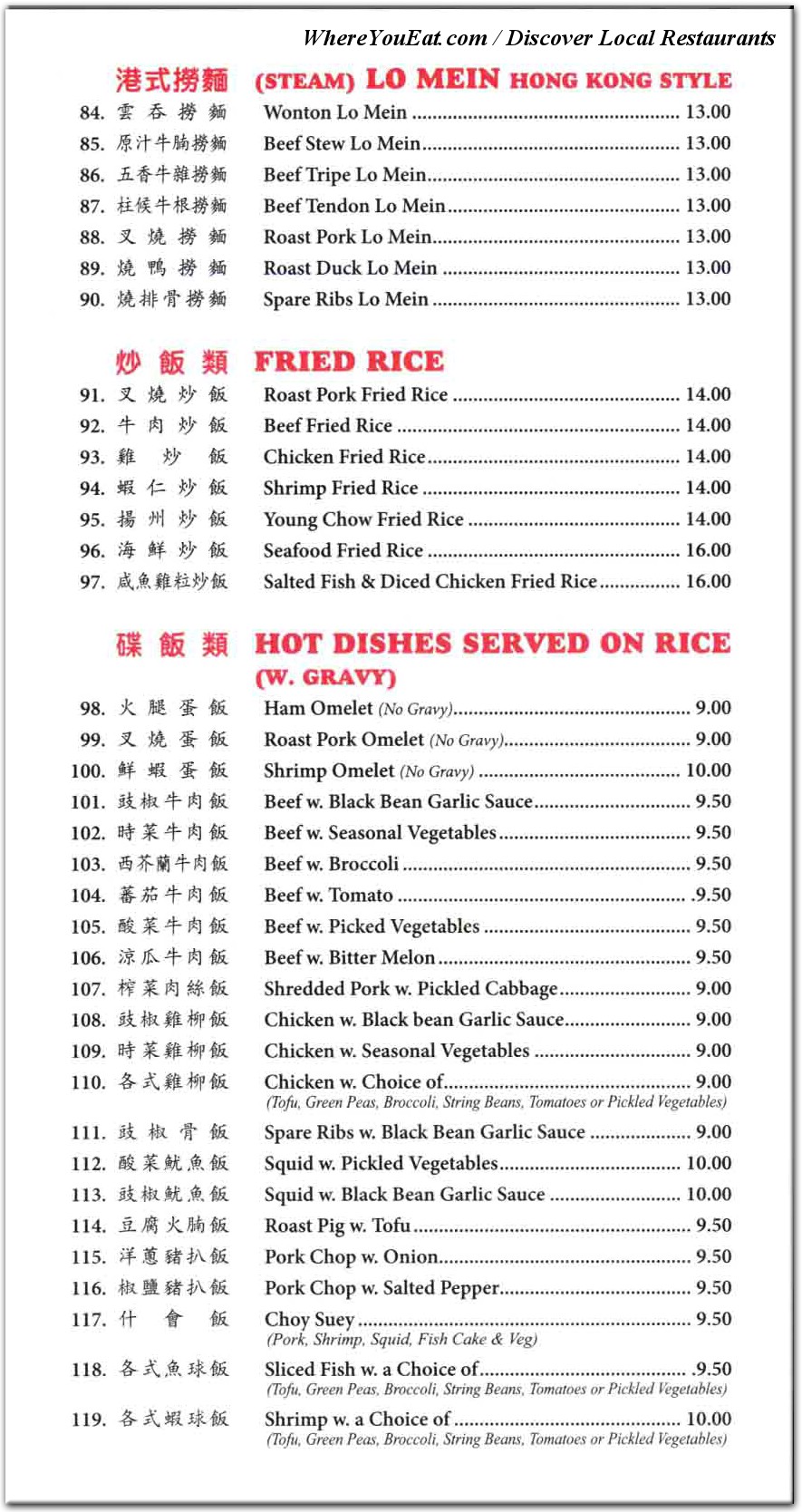 menu image