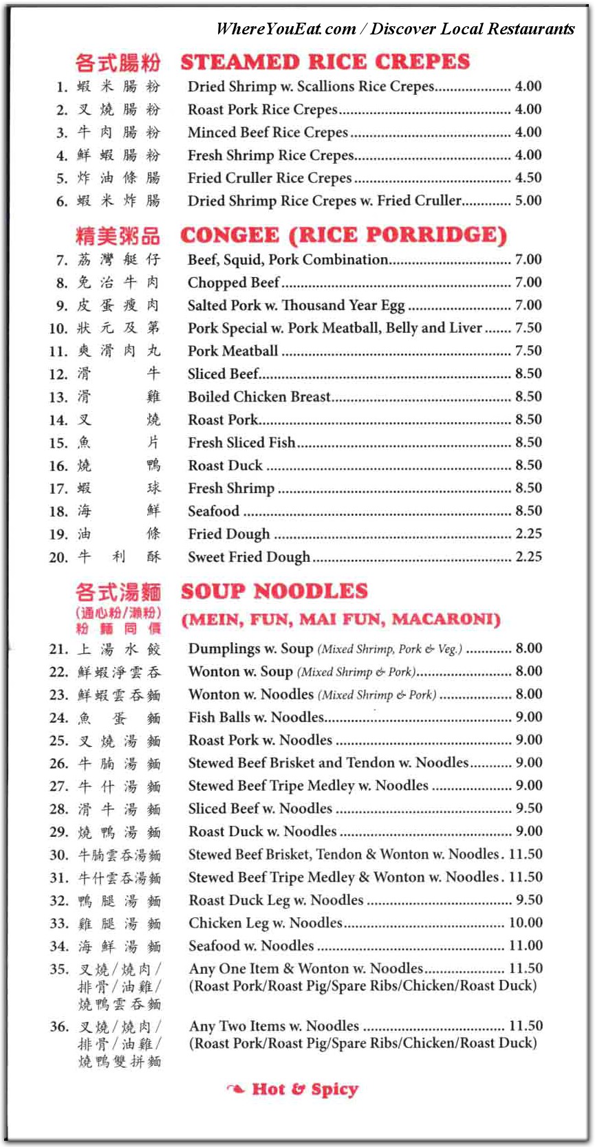 menu image