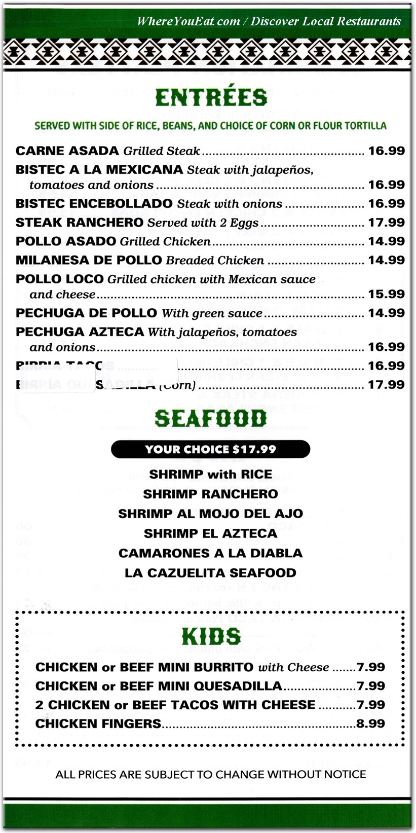 menu image
