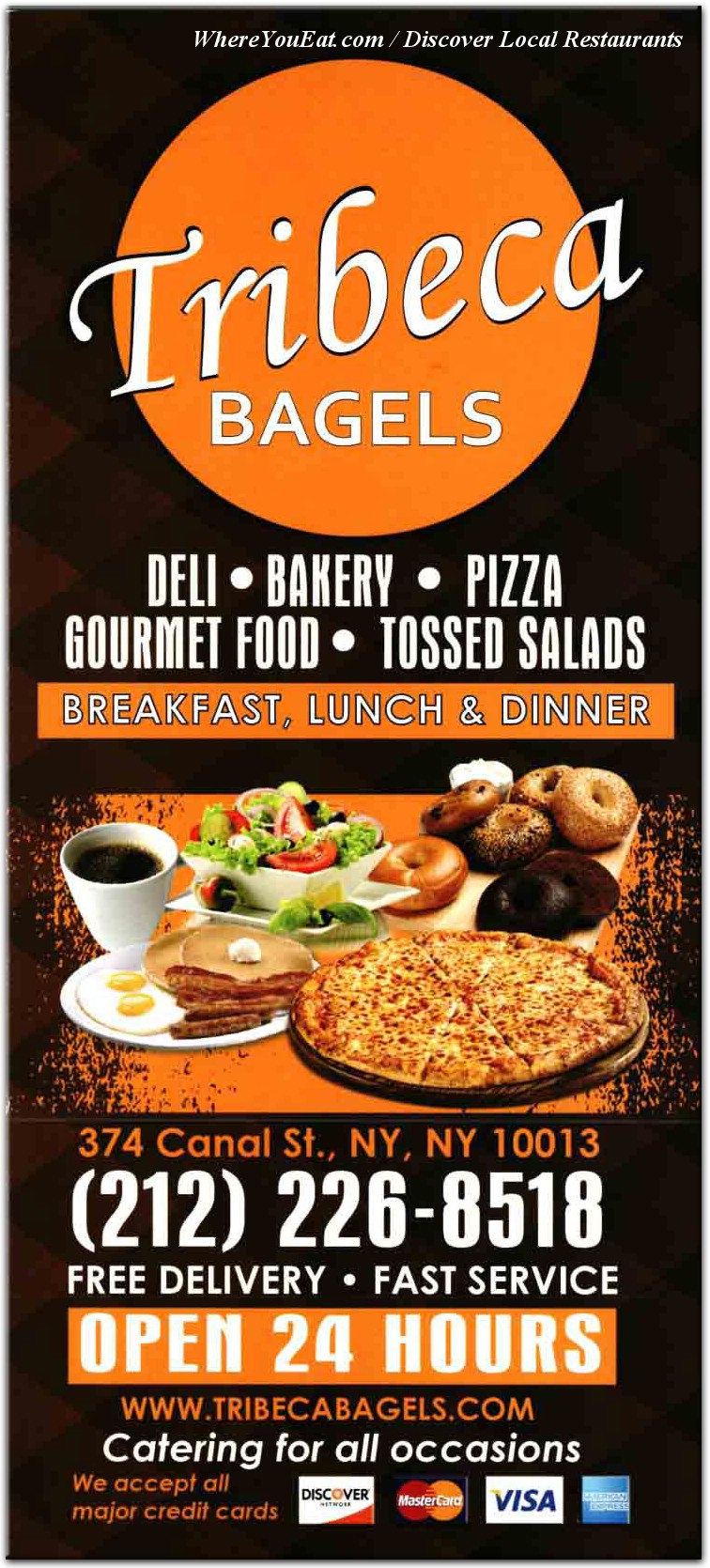 Tribeca Bagels Restaurant in Manhattan / Menus & Photos