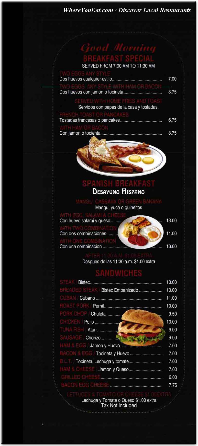 menu image