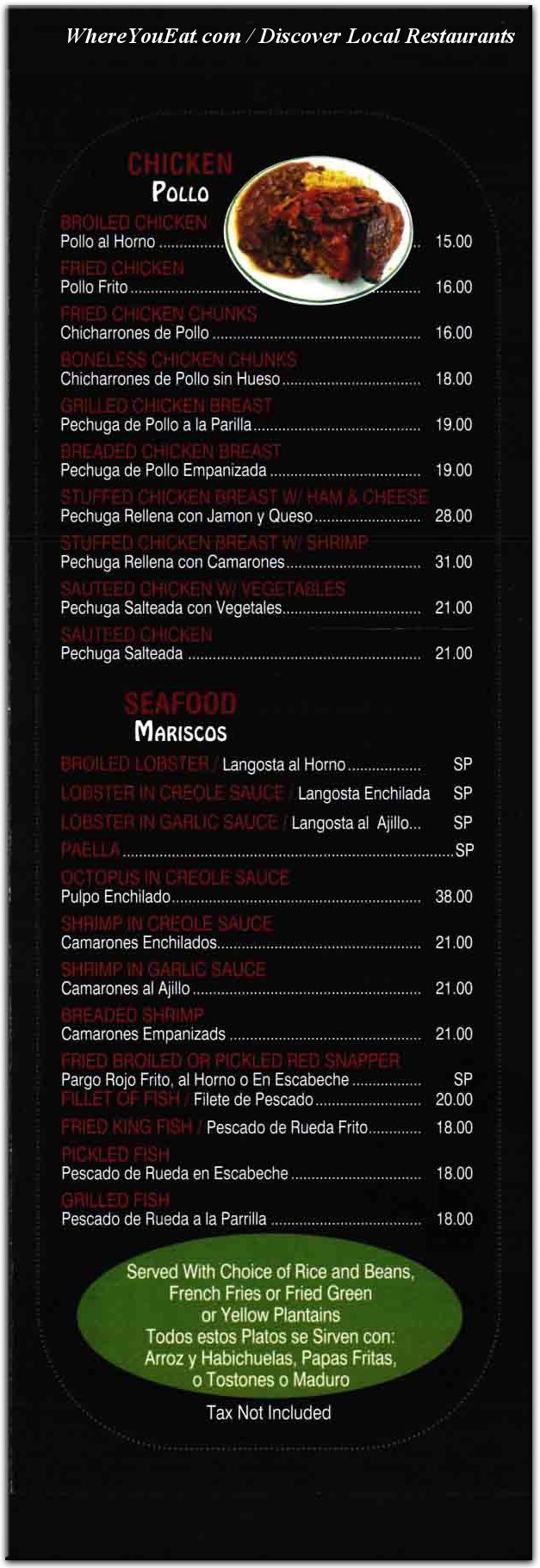 menu image