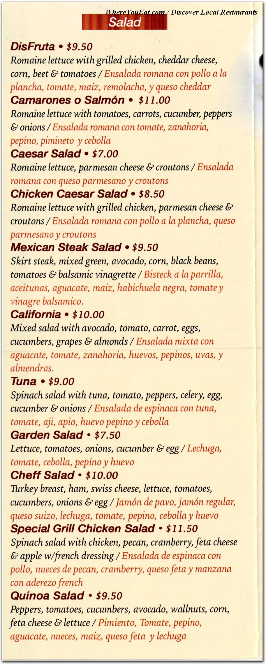 menu image