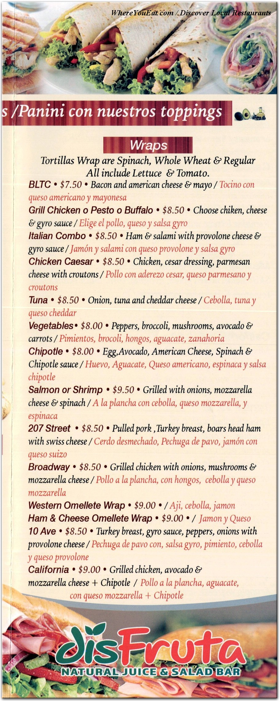 menu image