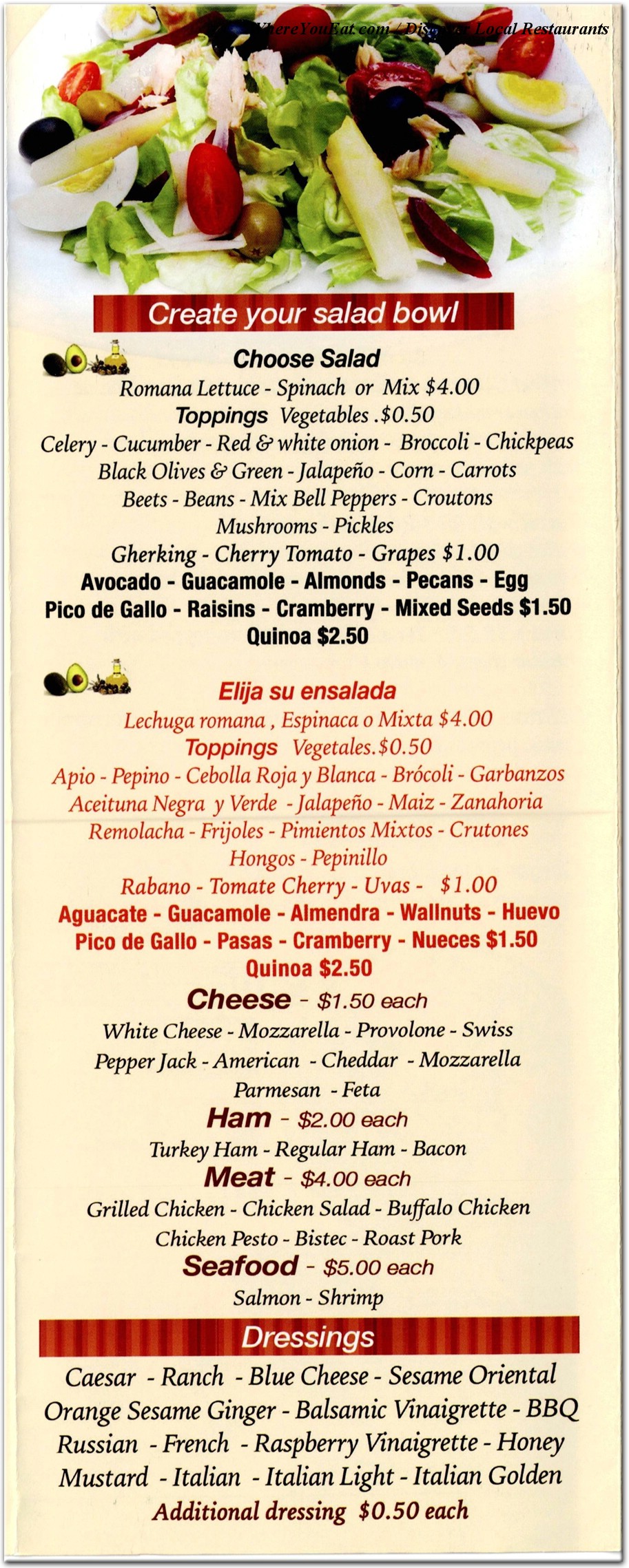 menu image