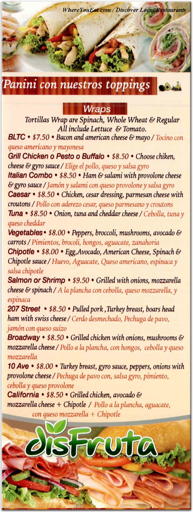 menu image