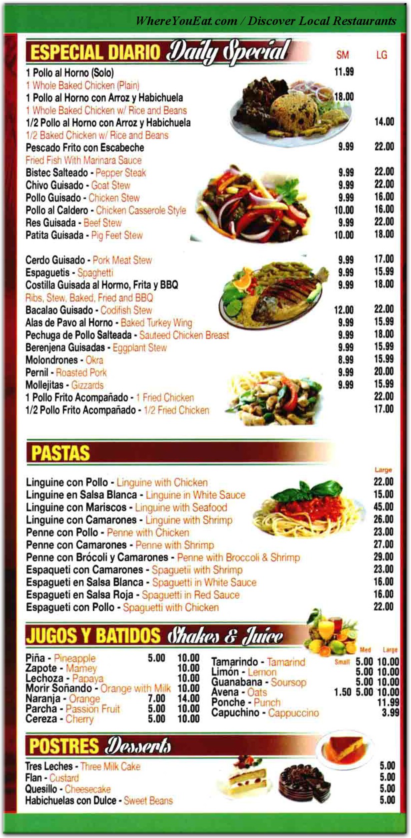 menu image